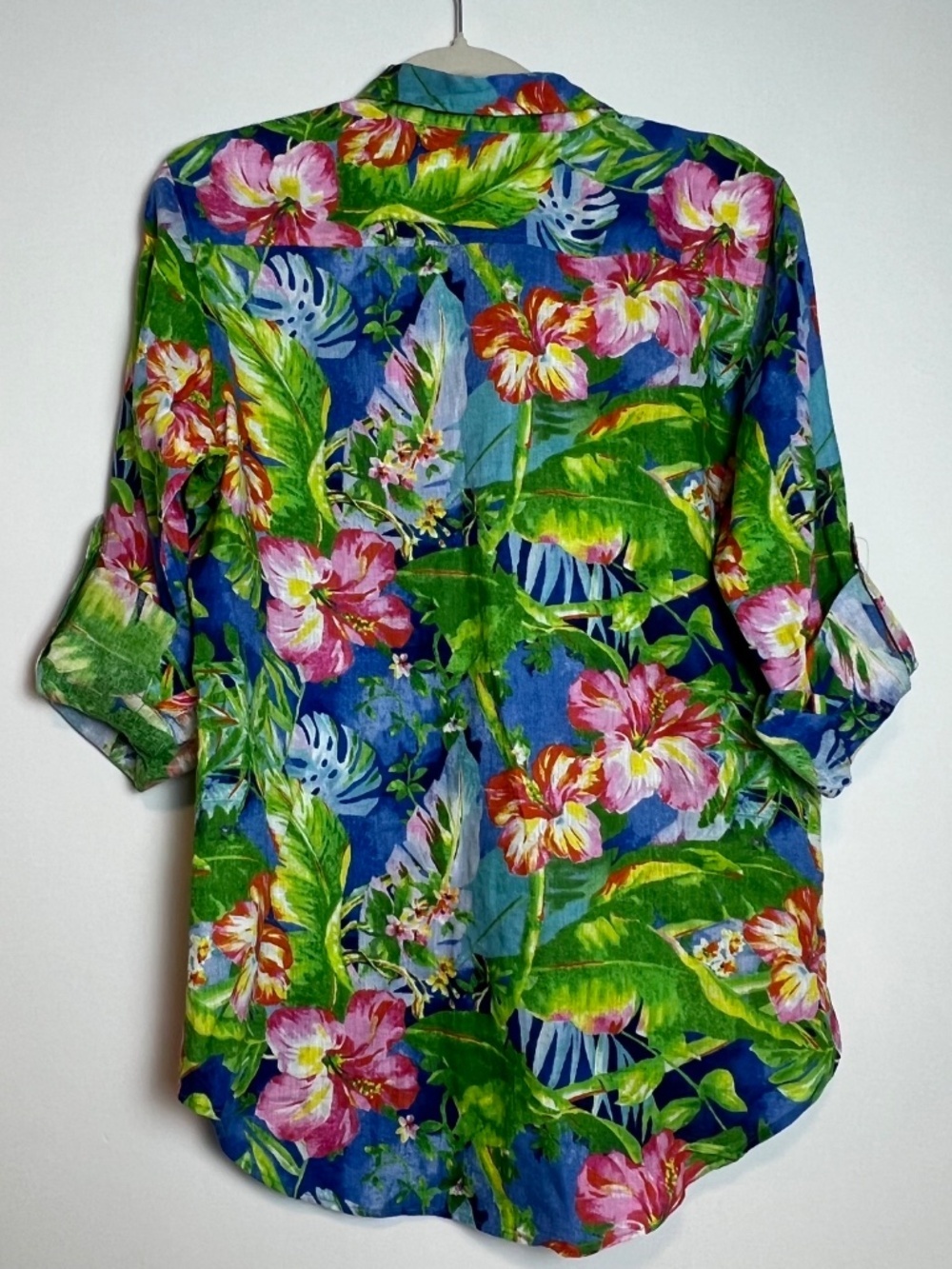 Lauren Ralph Loren Floral Linen Shirt Size-Medium - Picture 3 of 3